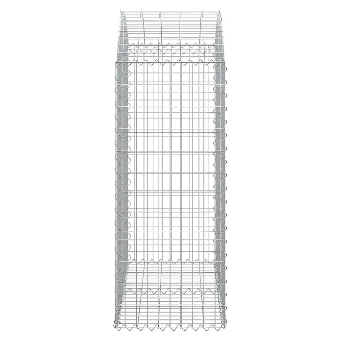 Furnicato Gabione - 50 x 100 x 140 cm, Metall, Maschenbreite: 50 mm, Maschenhöhe: 100 mm - Leerer rechteckiger Gabionenkorb aus verzinktem Stahldrahtgeflecht.