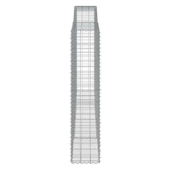 Furnicato Gabione - 240 x 400 x 50 cm, Metall, Maschenbreite: 50 mm, Maschenhöhe: 100 mm - Rechteckiger Gabionenkorb aus verzinktem Drahtgeflecht für den Bau.