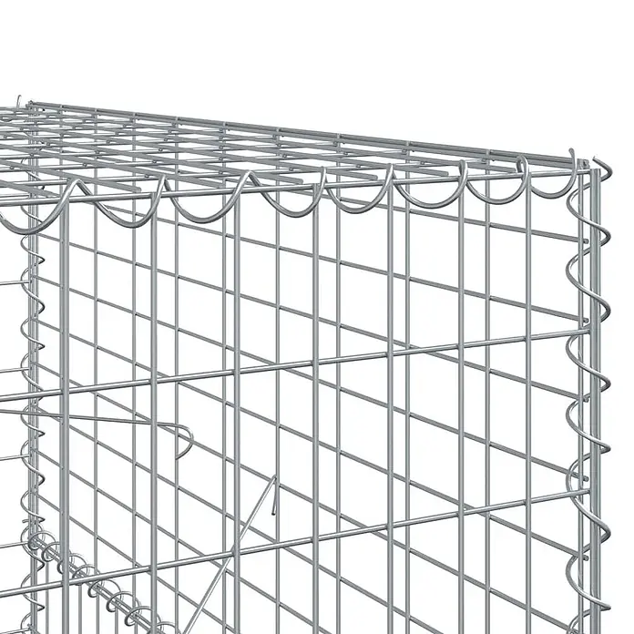 Furnicato Gabione - 600 x 100 x 150 cm, Metall, Maschenbreite: 50 mm, Maschenhöhe: 100 mm - Verzinkter Stahldraht-Gabionenkorb für den Bau von Stützmauern.