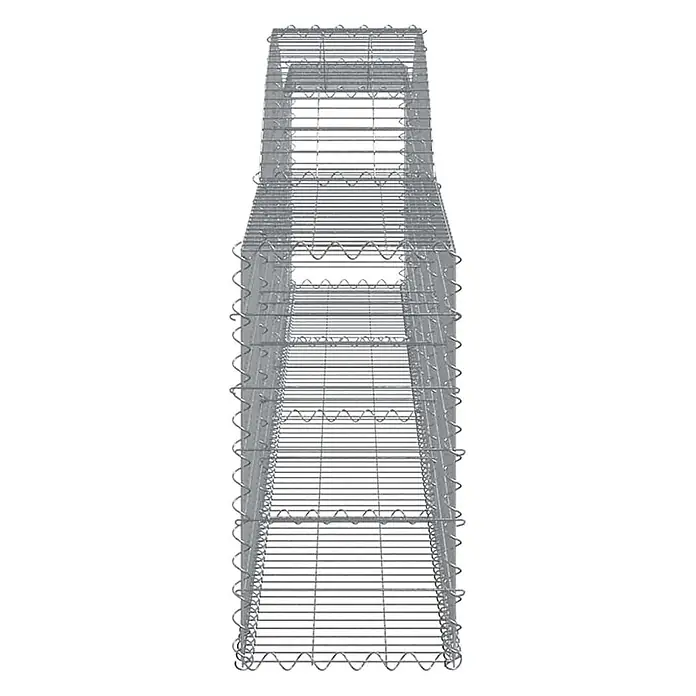 Furnicato Gabione - 30 x 400 x 80 cm, Metall, Maschenbreite: 50 mm, Maschenhöhe: 100 mm - Hoher, rechteckiger Gabionenkorb aus verzinktem Drahtgeflecht, zum Befüllen mit Steinen für die Landschaftsgestaltung.