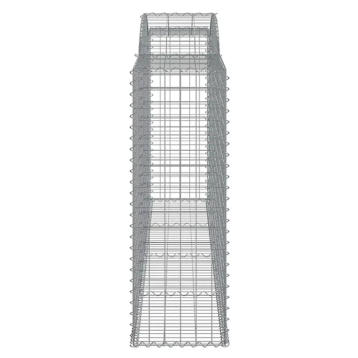 Furnicato Gabione - 160 x 300 x 50 cm, Metall, Maschenbreite: 50 mm, Maschenhöhe: 100 mm - Hoher, rechteckiger Drahtgitter-Gabionenkorb, leer und bereit zum Befüllen.