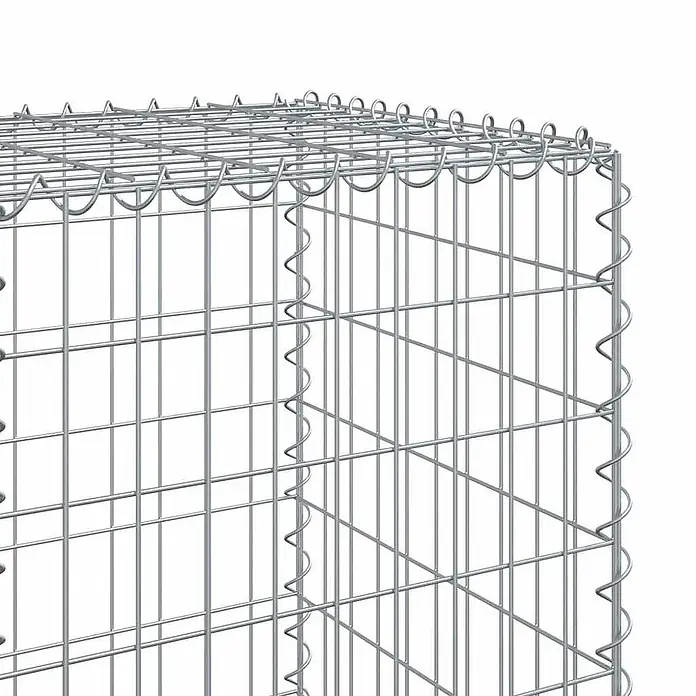 Furnicato Gabione - 1.000 x 50 x 150 cm, Metall, Maschenbreite: 50 mm, Maschenhöhe: 100 mm - Gabionenkorb aus verzinktem Stahl, silbernes Drahtgeflecht für Gartenmauern.