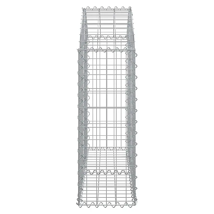 Furnicato Gabione - 100 x 100 x 30 cm, Metall, Maschenbreite: 50 mm, Maschenhöhe: 100 mm - Leerer Gabionenkorb aus verzinktem Stahldraht, rechteckig, zur Befüllung bereit.