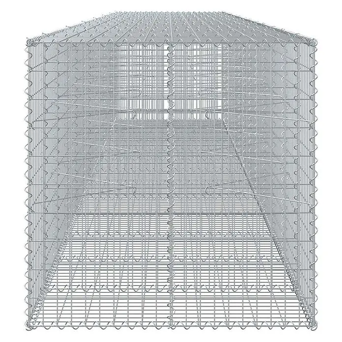 Furnicato Gabione - 650 x 100 x 100 cm, Metall, Maschenbreite: 50 mm, Maschenhöhe: 100 mm - Leerer Gabionenkäfig aus verzinktem Drahtgeflecht.
