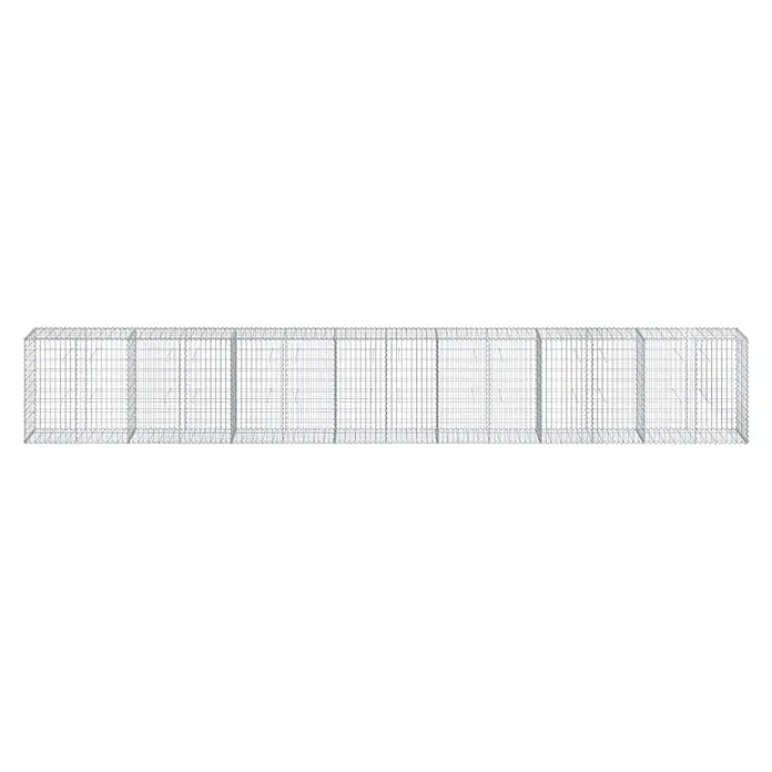 Furnicato Gabione - 700 x 50 x 100 cm, Metall, Maschenbreite: 50 mm, Maschenhöhe: 100 mm - Langer silberner Drahtgeflechttunnel für Garten oder Tiergehege.