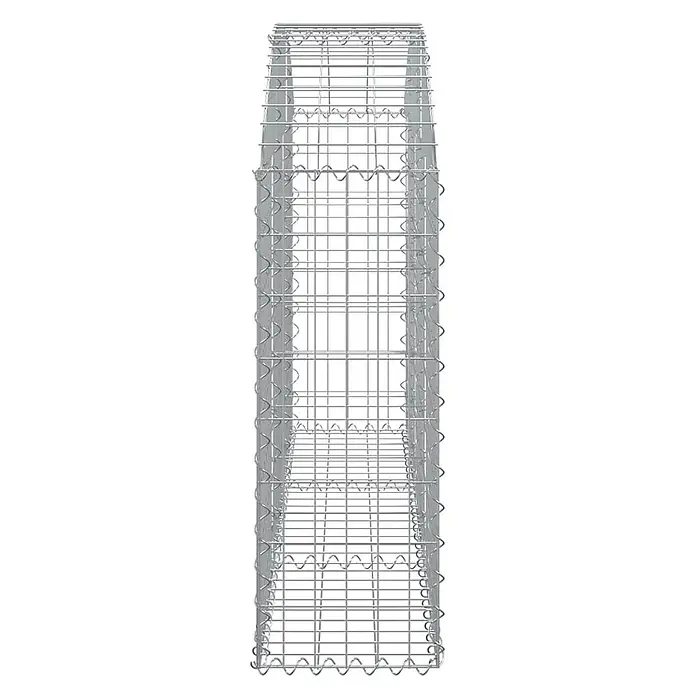 Furnicato Gabione - 30 x 150 x 100 cm, Metall, Maschenbreite: 50 mm, Maschenhöhe: 100 mm - Hoher, leerer Gabionenkorb aus verzinktem Stahldrahtgeflecht mit Spiralverbindern.