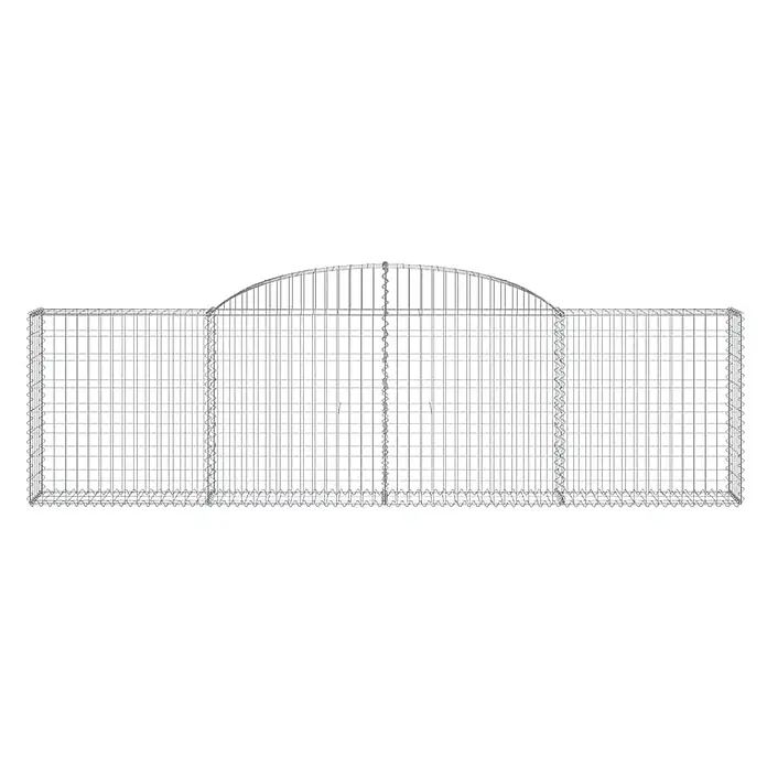 Furnicato Gabione - 30 x 300 x 100 cm, Metall, Maschenbreite: 50 mm, Maschenhöhe: 100 mm - Drahtgitter-Gabione mit gewölbtem Mittelteil und flachen Seiten.
