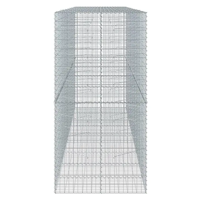 Furnicato Gabione - 450 x 100 x 200 cm, Metall, Maschenbreite: 50 mm, Maschenhöhe: 100 mm - Verzinkter Metallgitter-Gabionenkorb für Landschaftsgestaltung und Bau.