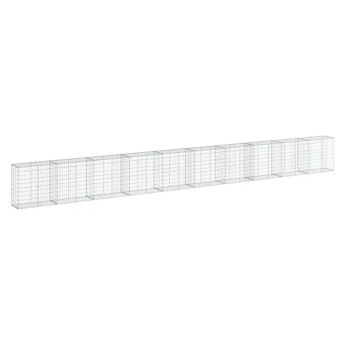 Furnicato Gabione - 1.000 x 50 x 100 cm, Metall, Maschenbreite: 50 mm, Maschenhöhe: 100 mm - Länglicher rechteckiger Gabionendrahtkorb. Modulares Design für Stützmauern oder Landschaftsgestaltung.