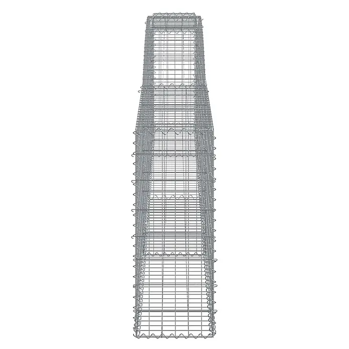 Furnicato Gabione - 100 x 400 x 30 cm, Metall, Maschenbreite: 50 mm, Maschenhöhe: 100 mm - Rechteckiger verzinkter Drahtgeflecht-Gabionenkorb, bereit zur Steinbefüllung.