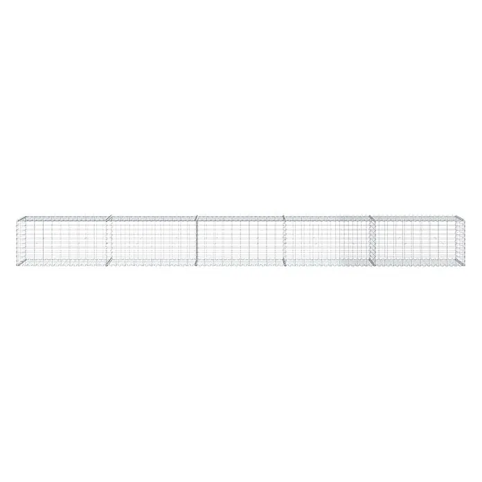 Furnicato Gabione - 500 x 50 x 50 cm, Metall, Maschenbreite: 50 mm, Maschenhöhe: 100 mm - Langes, rechteckiges Gabionenkorb aus verzinktem Drahtgeflecht.