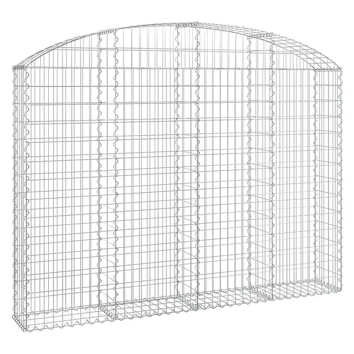 Furnicato Gabione - 160 x 200 x 30 cm, Metall, Maschenbreite: 50 mm, Maschenhöhe: 100 mm - Drahtgeflecht-Gabionenkäfig mit gewölbter Oberseite für Stützmauern oder Gartengestaltung.