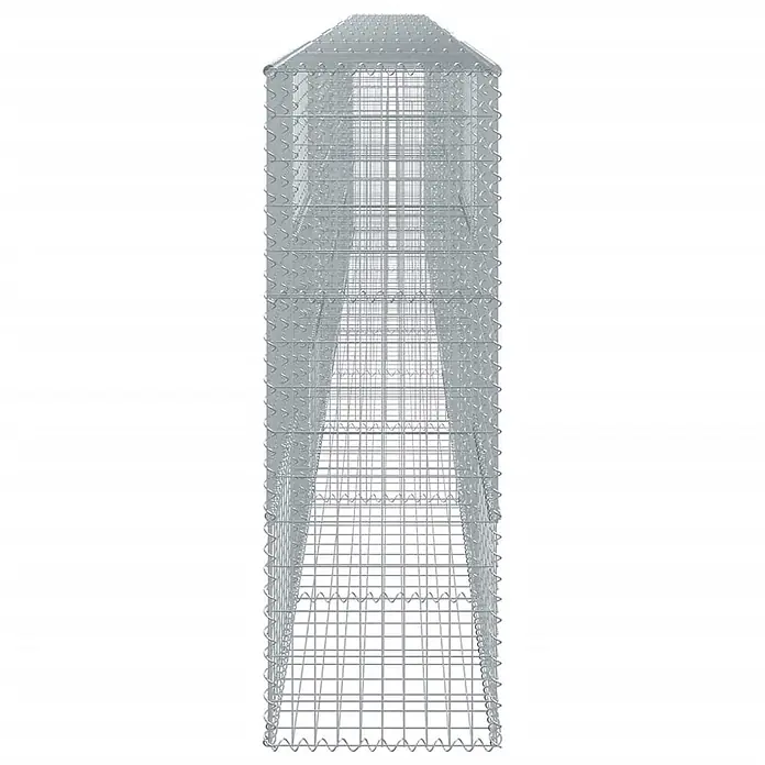 Furnicato Gabione - 900 x 50 x 150 cm, Metall, Maschenbreite: 50 mm, Maschenhöhe: 100 mm - Rechteckiger Gabionenkorb aus silbernem verzinktem Stahldrahtgeflecht.