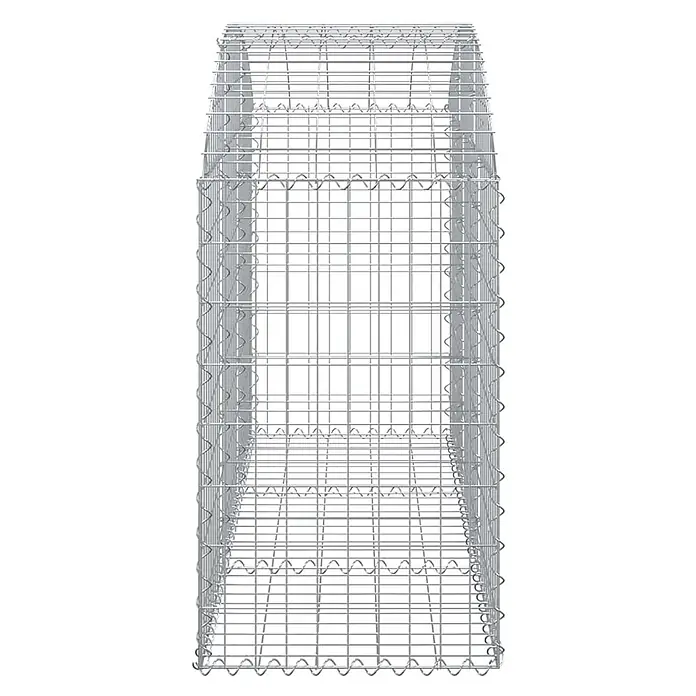Furnicato Gabione - 100 x 150 x 50 cm, Metall, Maschenbreite: 50 mm, Maschenhöhe: 100 mm - Rechteckiger, leerer Gabionenkorb aus verzinktem silbernem Metallgeflecht.