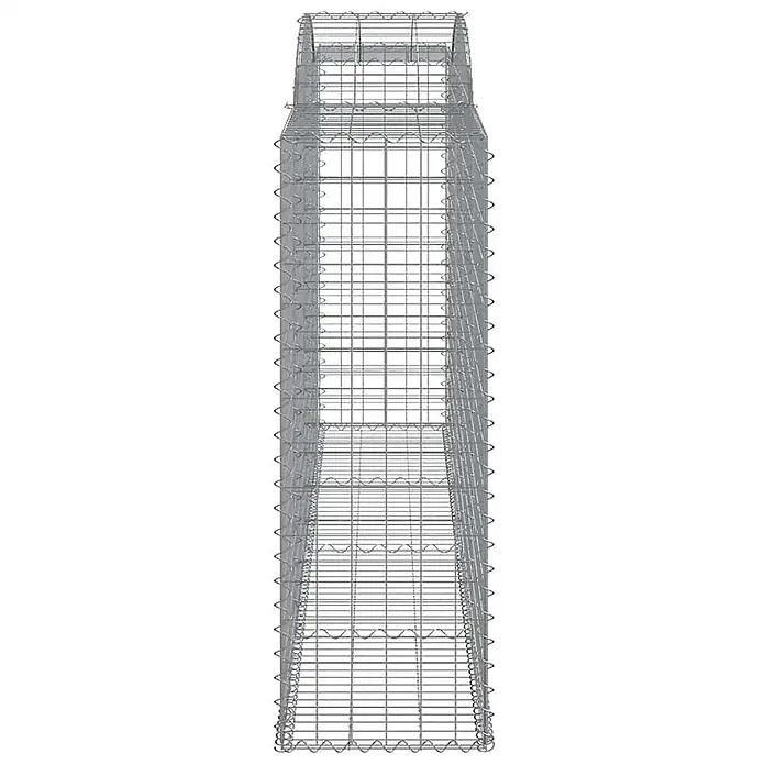 Furnicato Gabione - 50 x 300 x 160 cm, Metall, Maschenbreite: 50 mm, Maschenhöhe: 100 mm - Hoher, rechteckiger Gabionenkorb aus verzinktem Drahtgeflecht.