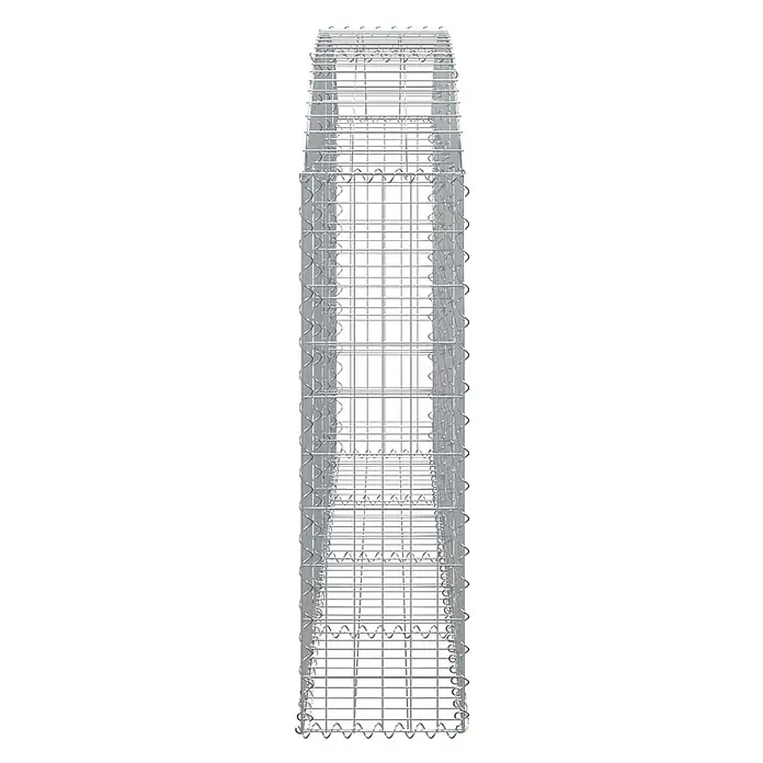 Furnicato Gabione - 120 x 200 x 30 cm, Metall, Maschenbreite: 50 mm, Maschenhöhe: 100 mm - Hoher, leerer rechteckiger Gabionenkorb aus verzinktem Metalldrahtgeflecht.
