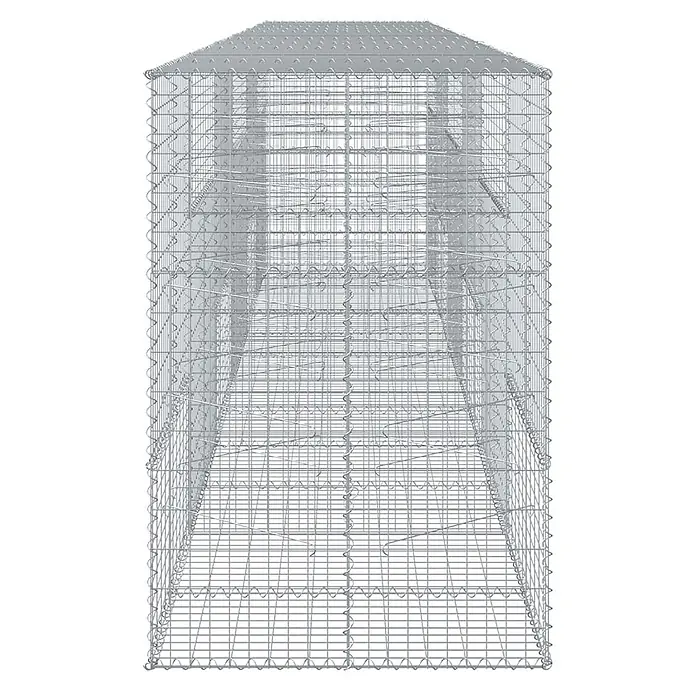 Furnicato Gabione - 600 x 100 x 150 cm, Metall, Maschenbreite: 50 mm, Maschenhöhe: 100 mm - Leerer grauer Drahtgeflecht-Gabionenkorb aus Metall.