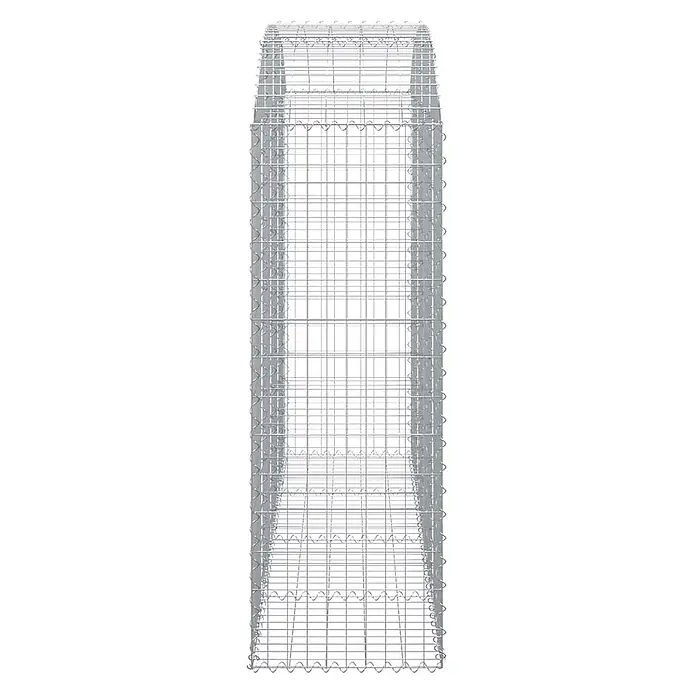 Furnicato Gabione - 160 x 200 x 50 cm, Metall, Maschenbreite: 50 mm, Maschenhöhe: 100 mm - Hoher, rechteckiger Gabionenkorb aus verzinktem Stahldrahtgeflecht, bereit zur Befüllung mit Steinen.