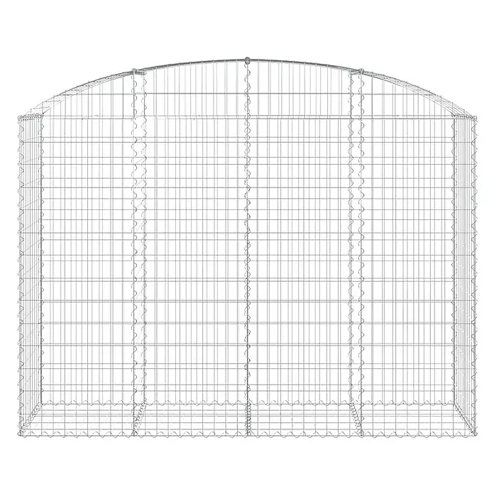 Furnicato Gabione - 160 x 200 x 50 cm, Metall, Maschenbreite: 50 mm, Maschenhöhe: 100 mm - Großes, gewölbtes Tiergehege aus verzinktem Drahtgeflecht.