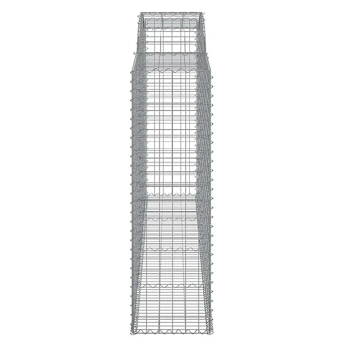 Furnicato Gabione - 180 x 300 x 50 cm, Metall, Maschenbreite: 50 mm, Maschenhöhe: 100 mm - Leerer rechteckiger Gabionenkorb aus grauem Metallgeflecht.