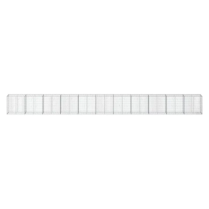 Furnicato Gabione - 1.100 x 50 x 100 cm, Metall, Maschenbreite: 50 mm, Maschenhöhe: 100 mm - Langer rechteckiger Gabionen-Drahtgitterkorb, typischerweise für Landschaftsbau und Bauwesen.