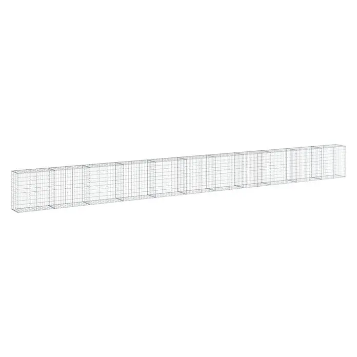 Furnicato Gabione - 1.100 x 50 x 100 cm, Metall, Maschenbreite: 50 mm, Maschenhöhe: 100 mm - Modulare rechteckige Gabionen aus verzinktem Stahldrahtgeflecht.