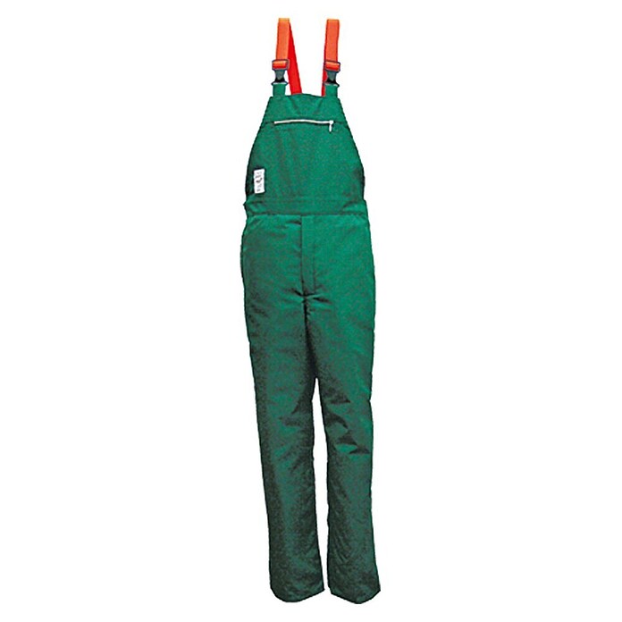 Pantalón de peto anticorte (XXL, Verde / naranja)