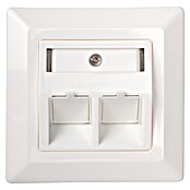 Schwaiger Netzwerk-Anschlussdose Keystone für Unterputzmontage (Weiß) | BAUHAUS