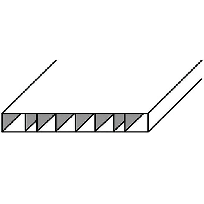 BaukulitVox Profi-Line BalkonbrettGrau, 3.000 x 150 x 20 mm Front View