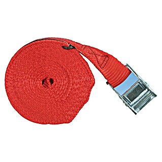 Pritrdilni trak (Rdeča, Poliester, 2,5 m x 25 mm)