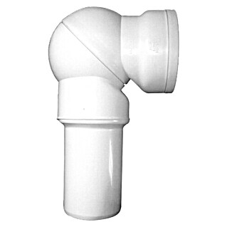 Hutterer & Lechner WC-Anschlussbogen (DN 90, Winkel: 0 ° - 90 °, Mit Drehgelenk)