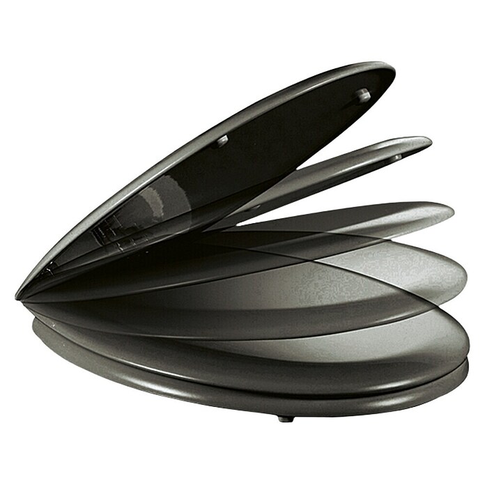 Poseidon Toiletzitting Rio (Softclose, Houten kern, Zwart)