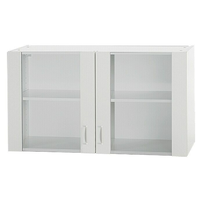 Glas-Hängeschrank Klassik 5034,9 x 100 x 57,6 cm, Weiß Front View