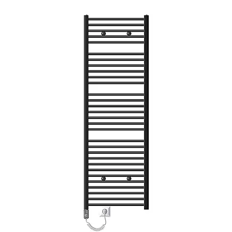 LuxeBath  Elektro-Badheizkörper Handtuchwärmer mit Heizstab 600x1800 mm gerade Anthrazit 900W