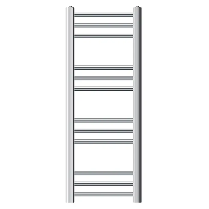 LuxeBath Elektro-Badheizkörper Handtuchwärmer Elektrisch 300x800 mm Chrome gerade mit Heizstab 300W -  - Polierter Chrom-Handtuchheizkörper im Leiterstil.