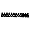 ASS Dosenklemme (12-polig, 2,5 - 6 mm², Schwarz)