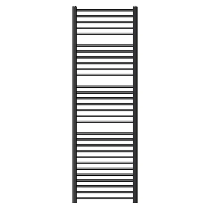 LuxeBath Badheizkörper Design Handtuchheizkörper Handtuchwärmer Seitenanschluss gerade 790 W - B x H: 60 x 180 mm, Anthrazit - Dunkelgrauer Metall-Handtuchheizkörper mit horizontalen Stangen.