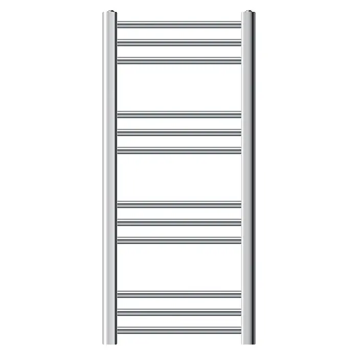 LuxeBath Elektro-Badheizkörper Handtuchwärmer Elektrisch 400x800 mm Chrome gerade mit Heizstab 300W -  - Handtuchwärmer aus poliertem Chrom mit mehreren Querstreben.