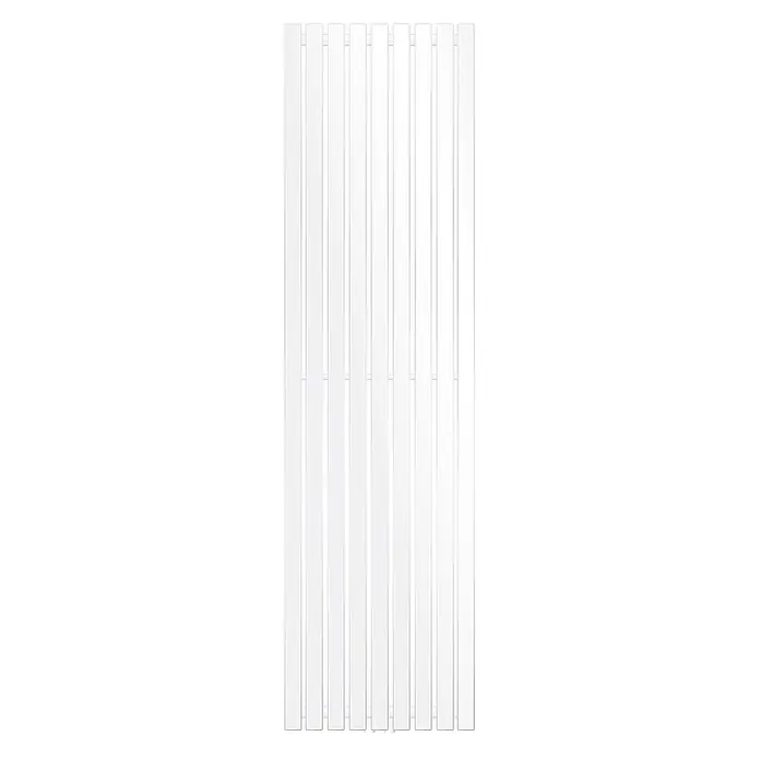 LuxeBath Badheizkörper Design Handtuchheizkörper Handtuchwärmer Mittelanschluss Radiator - Weiß - Weißer vertikaler Paneelheizkörper mit mehreren flachen Röhren.