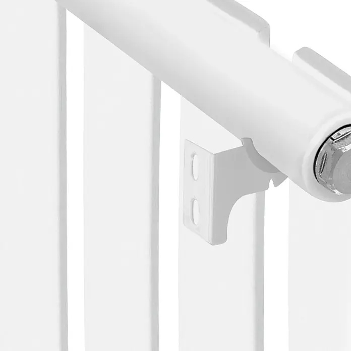 LuxeBath Badheizkörper - Weiß - Weißer Handtuchhalter an einem weißen Heizkörper, mit Befestigungsschraube.