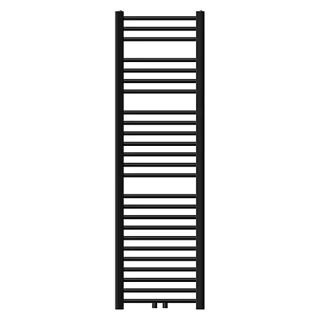 Badheizkörper Sahara 400x1500 mm Schwarz gerade mit Mittelanschluss