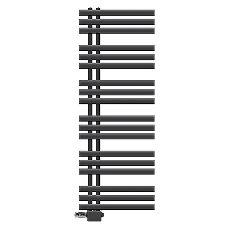 Badheizkörper 50x140cm Anthrazit Seitenanschluss mit Ventil Universal