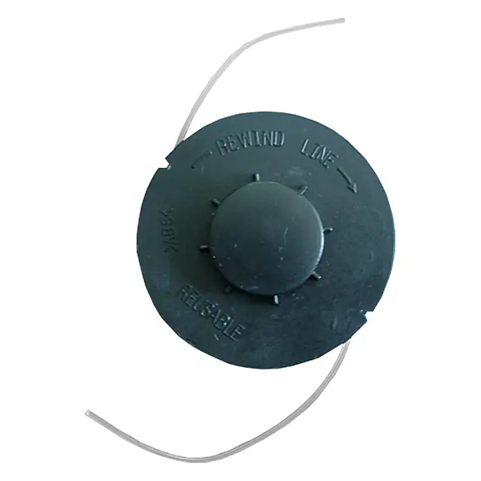 Ikra Ersatzspule DV-C - 3 Stk., Fadenstärke: 1,6 mm, Fadenlänge: 2,5 m - Eine Rasentrimmerkopf-Spule mit Faden, bereit für den Einsatz im Garten zur Rasenpflege.