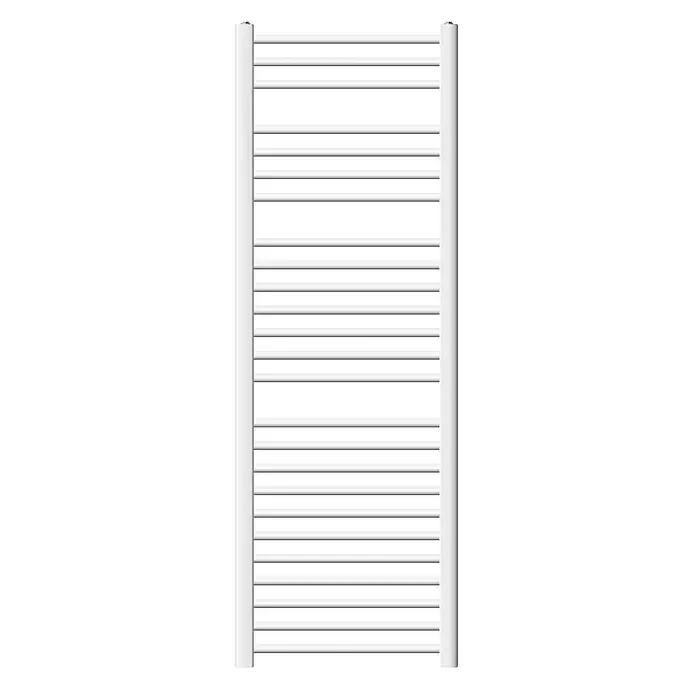 LuxeBath Badheizkörper Handtuchwärmer Elektrisch 500x1500 mm Weiß gerade mit Heizstab 1200W - Weiß - Weißer Handtuchheizkörper mit mehreren horizontalen Stangen.