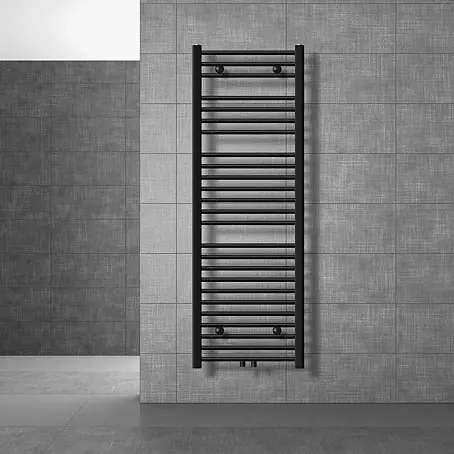 LuxeBath  Badheizkörper Designheizkörper Sahara 500x1500mm Durchgang gerade Schwarz