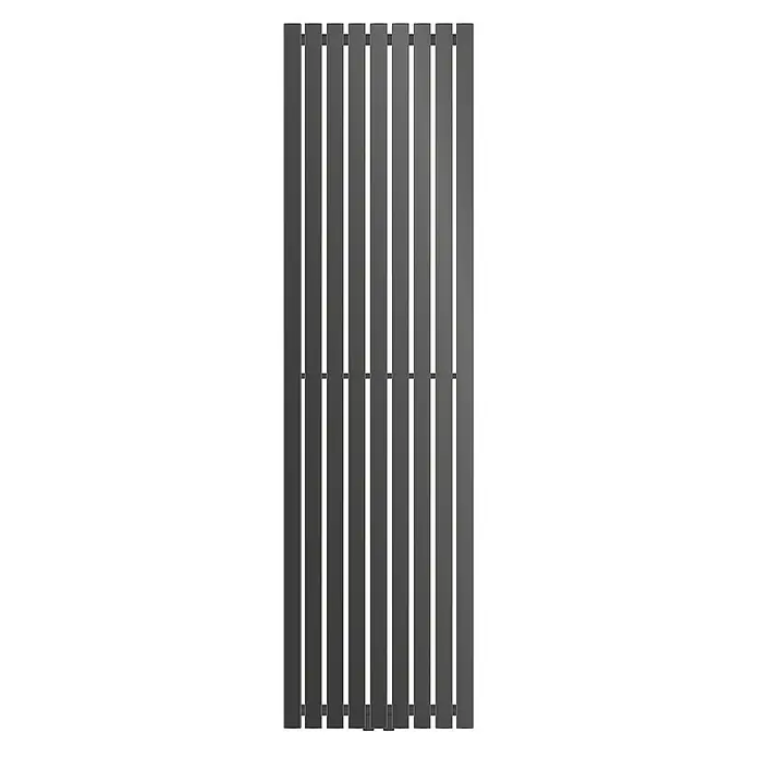 LuxeBath Badheizkörper Design Handtuchheizkörper Handtuchwärmer Mittelanschluss Radiator - Anthrazit - Dunkelgrauer Vertikallamellen-Heizkörper.