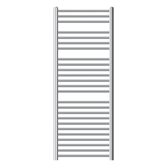 LuxeBath Elektro-Badheizkörper Handtuchwärmer Elektrisch 600x1500 mm Chrome gerade mit Heizstab 1200W -  - Chromfarbener Handtuchheizkörper mit horizontalen Stangen.