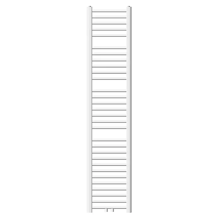 LuxeBath Badheizkörper Design Handtuchheizkörper Handtuchwärmer Mittelanschluss gerade 470 W - B x H: 30 x 180 mm, Weiß - Weißer Metall-Handtuchheizkörper mit horizontalen Heizstäben.