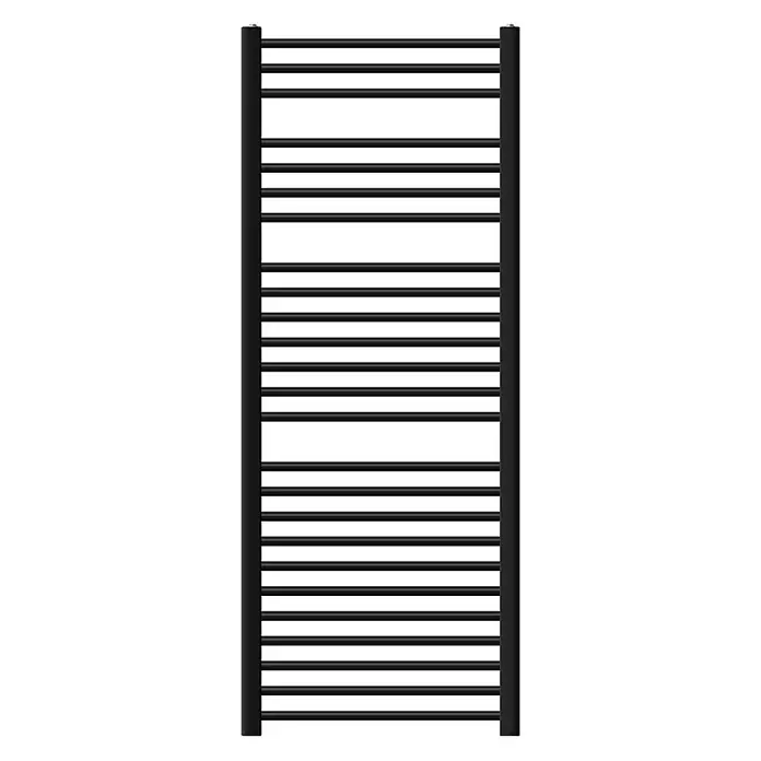 LuxeBath Badheizkörper Design Handtuchheizkörper Handtuchwärmer Seitenanschluss gerade 660 W - B x H: 60 x 150 mm, Schwarz - Schwarzer Leiterhandtuchheizkörper.