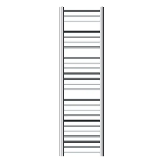 LuxeBath Elektro-Badheizkörper Handtuchwärmer Elektrisch Seitenanschluss mit Heizstab 1200W gerade - B x H: 40 x 150 cm - Hoher verchromter Handtuchheizkörper mit mehreren horizontalen Stangen zum Heizen und Trocknen.